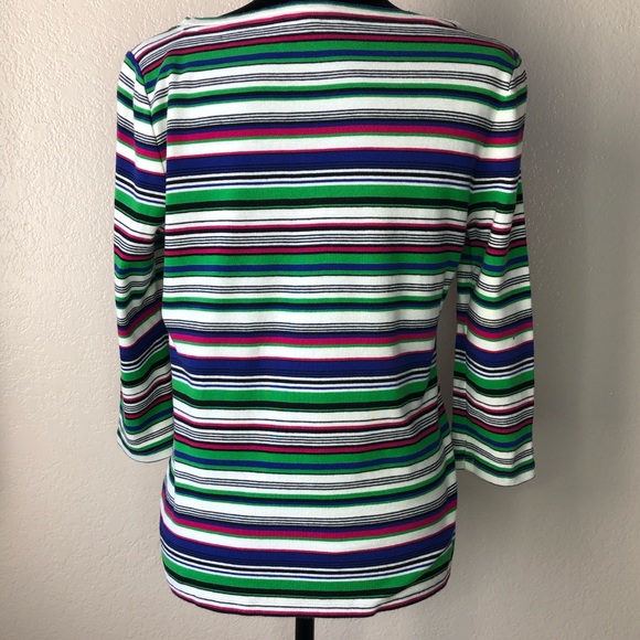 🔺SOLD🔻Talbots Women’s Striped Top Medium - Picture 4 of 5